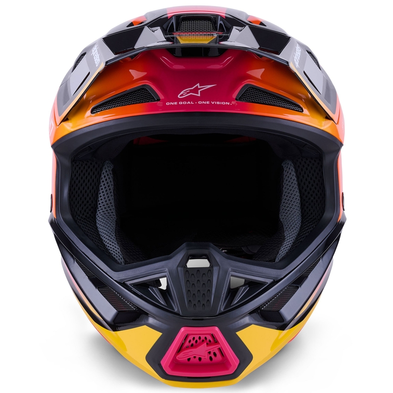 Alpinestars SM7 Rise motokrossikiiver must-kollane-roosa