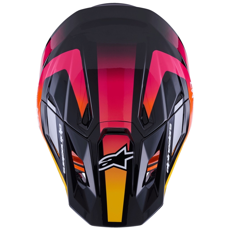 Alpinestars SM7 Rise motokrossikiiver must-kollane-roosa