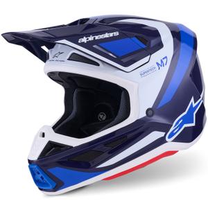 Alpinestars SM7 Rise motokrossikiiver sinine ja valge