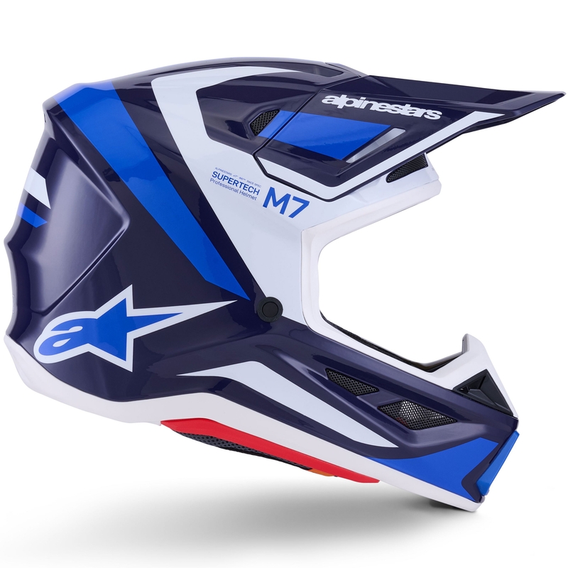 Alpinestars SM7 Rise motokrossikiiver sinine ja valge