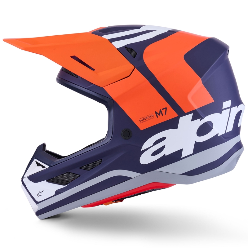 Alpinestars SM7 Core motokrossikiiver matt oranž-sinine-valge