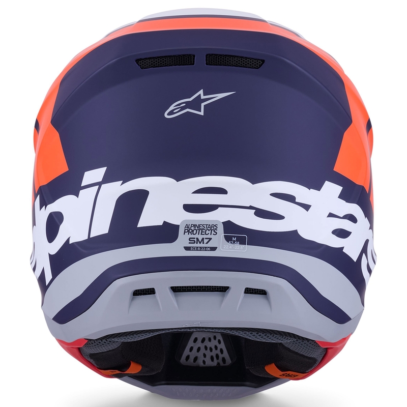 Alpinestars SM7 Core motokrossikiiver matt oranž-sinine-valge