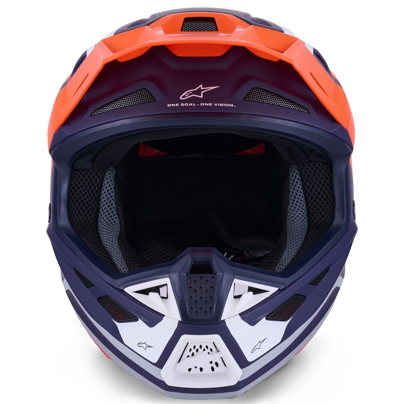Alpinestars SM7 Core motokrossikiiver matt oranž-sinine-valge