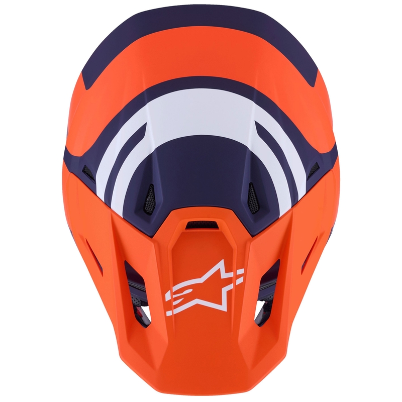 Alpinestars SM7 Core motokrossikiiver matt oranž-sinine-valge