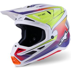 Alpinestars SM7 Fuse motokrossikiiver valge-fluo kollane-lilla