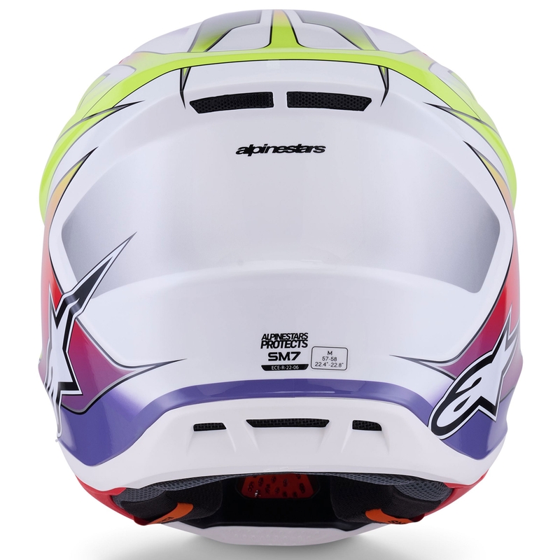 Alpinestars SM7 Fuse motokrossikiiver valge-fluo kollane-lilla