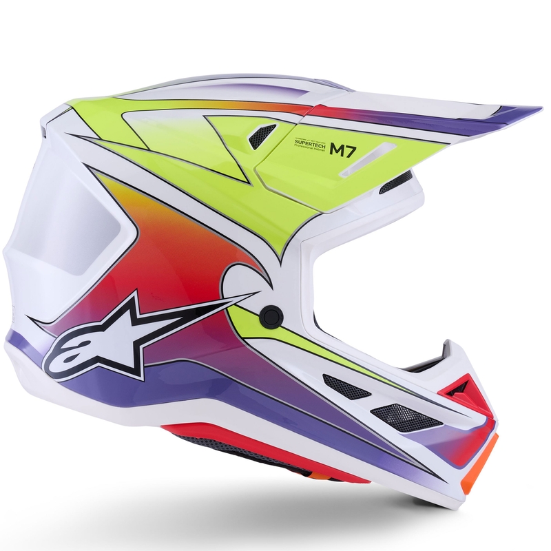 Alpinestars SM7 Fuse motokrossikiiver valge-fluo kollane-lilla