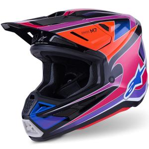 Alpinestars SM7 Fuse motokrossi kiiver sinilillakas-roosa