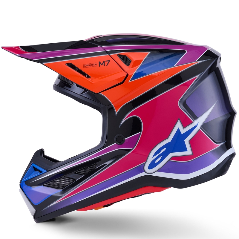 Alpinestars SM7 Fuse motokrossi kiiver sinilillakas-roosa