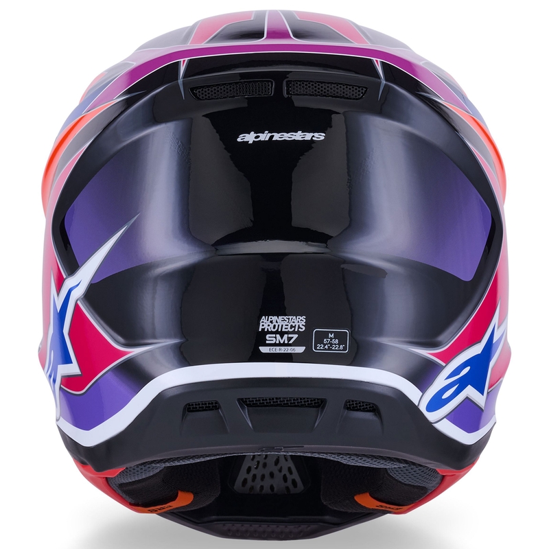 Alpinestars SM7 Fuse motokrossi kiiver sinilillakas-roosa