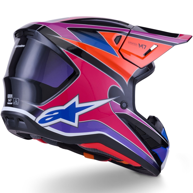 Alpinestars SM7 Fuse motokrossi kiiver sinilillakas-roosa