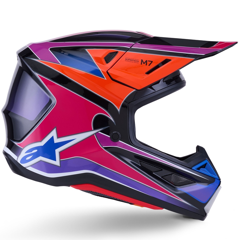 Alpinestars SM7 Fuse motokrossi kiiver sinilillakas-roosa