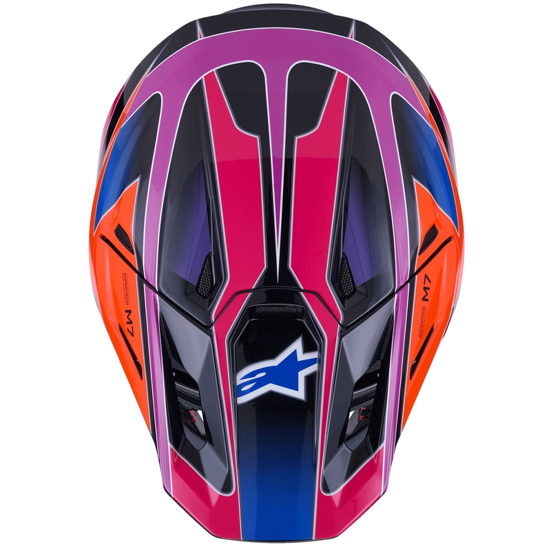 Alpinestars SM7 Fuse motokrossi kiiver sinilillakas-roosa