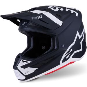 Alpinestars SM7 Dasher motokrossikiiver matt must ja valge
