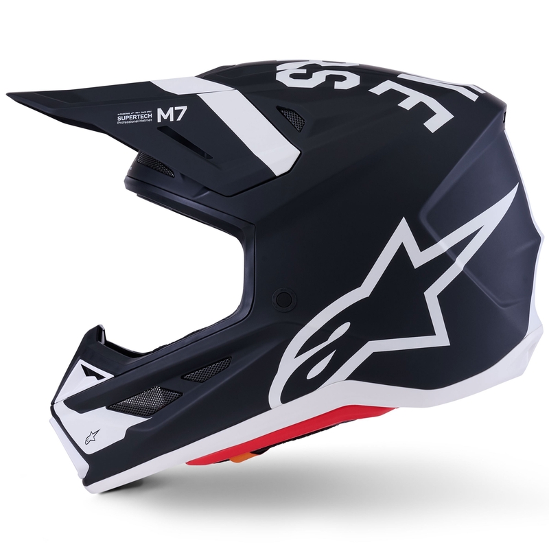 Alpinestars SM7 Dasher motokrossikiiver matt must ja valge