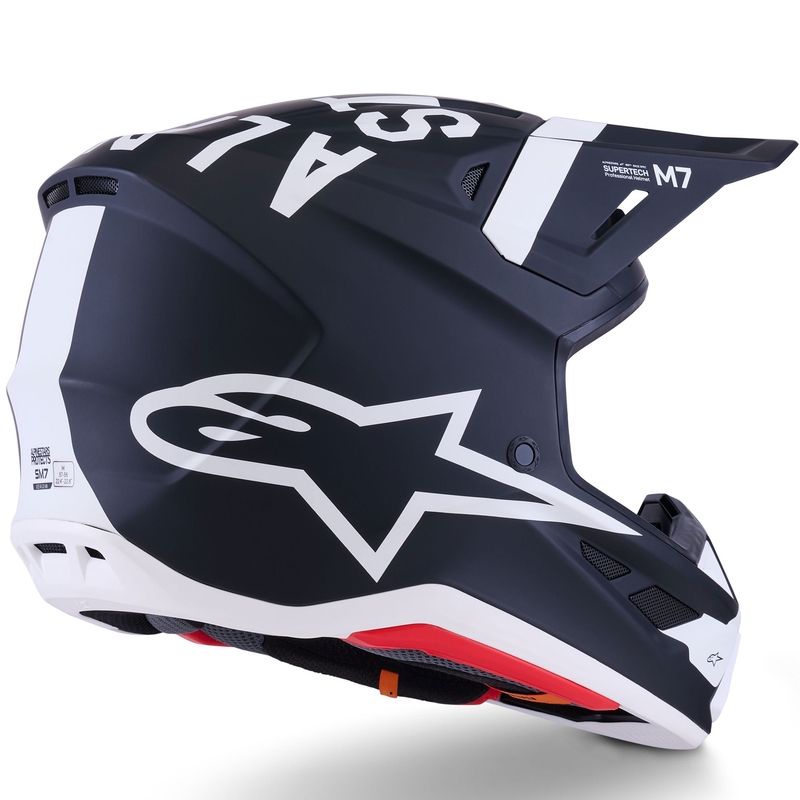 Alpinestars SM7 Dasher motokrossikiiver matt must ja valge