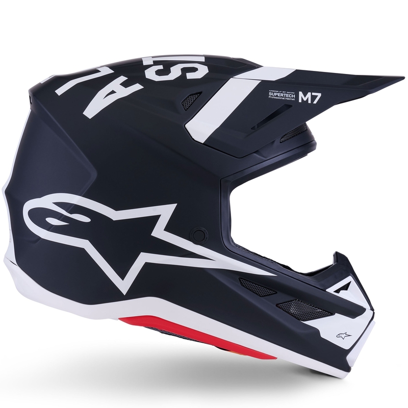Alpinestars SM7 Dasher motokrossikiiver matt must ja valge