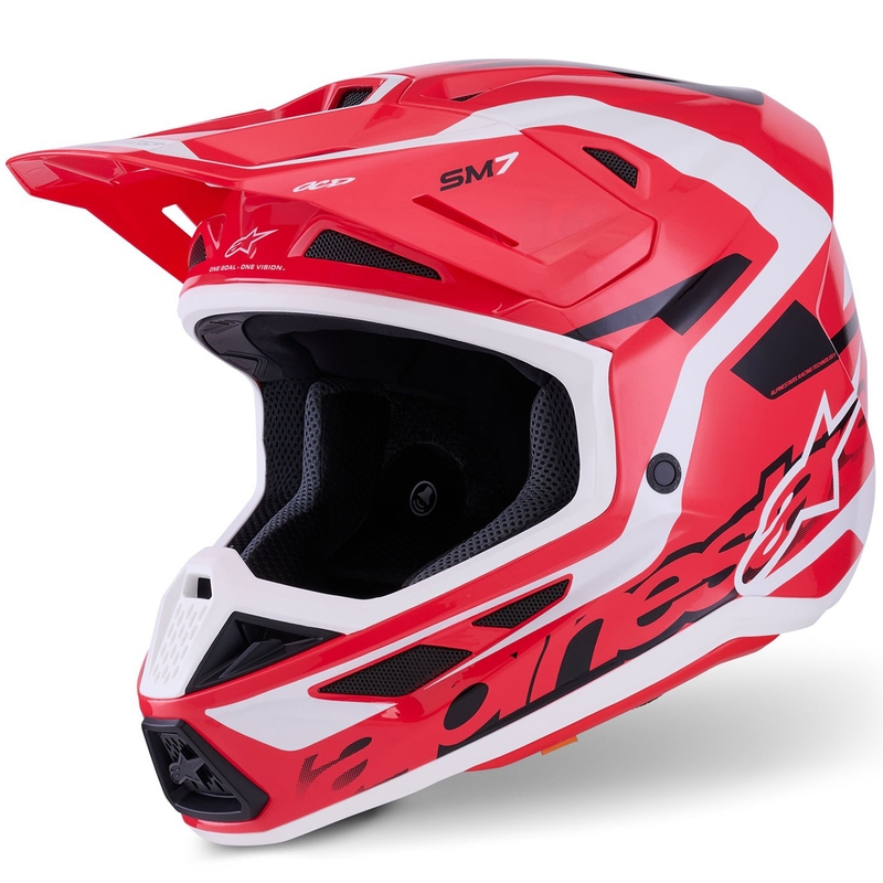 Alpinestars SM7 Deed motokrossikiiver punane-must-valge