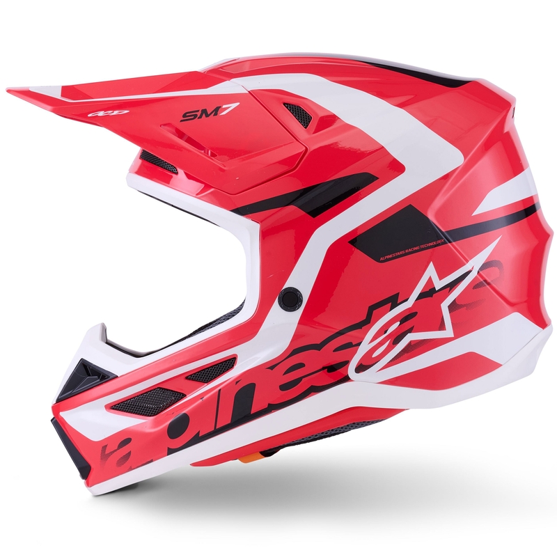 Alpinestars SM7 Deed motokrossikiiver punane-must-valge