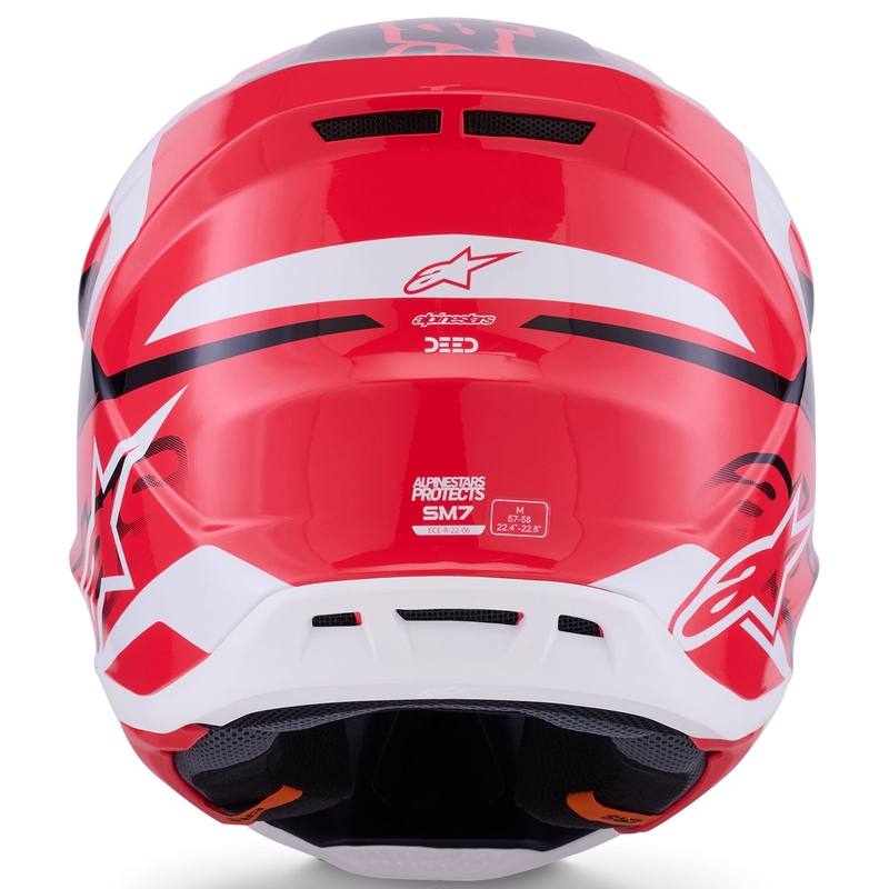 Alpinestars SM7 Deed motokrossikiiver punane-must-valge