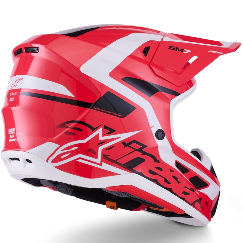 Alpinestars SM7 Deed motokrossikiiver punane-must-valge