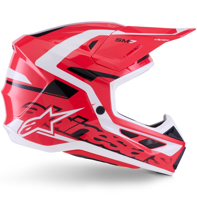 Alpinestars SM7 Deed motokrossikiiver punane-must-valge