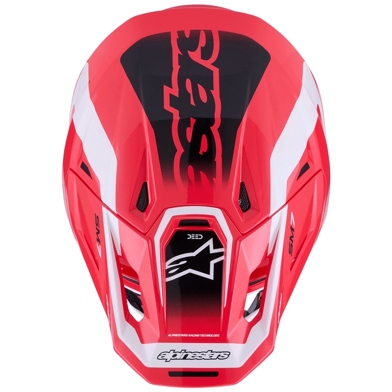 Alpinestars SM7 Deed motokrossikiiver punane-must-valge