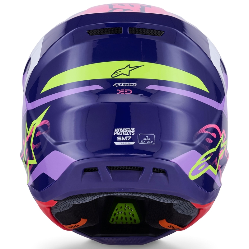 Alpinestars SM7 Deed motokrossikiiver lilla-roosa-valge-fluo kollane