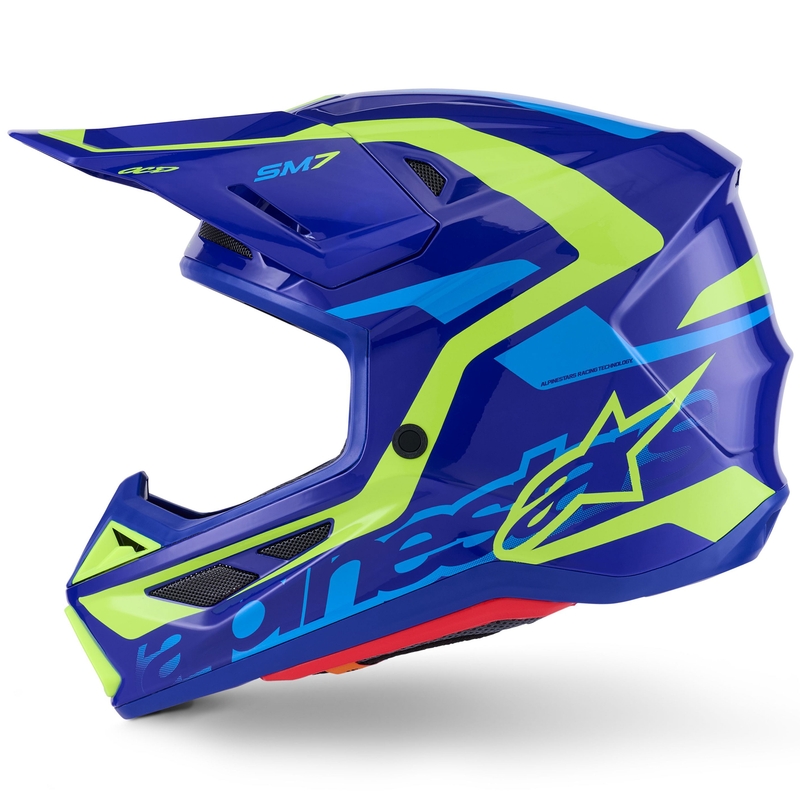 Alpinestars SM7 Deed motokrossikiiver sini-fluo kollane
