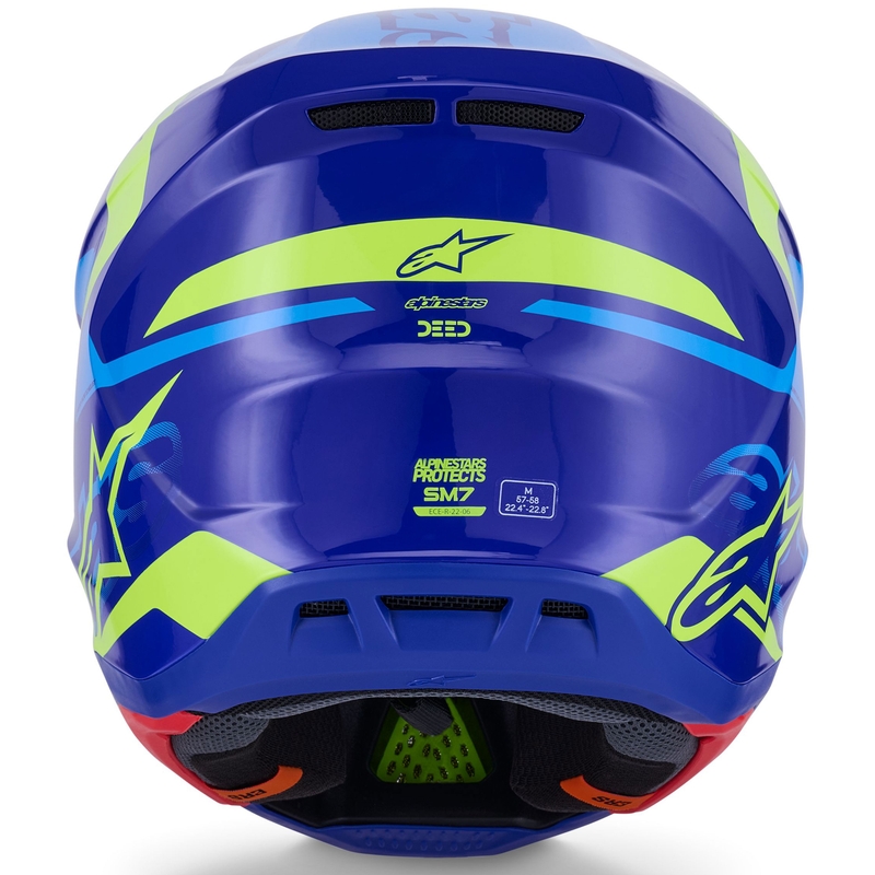 Alpinestars SM7 Deed motokrossikiiver sini-fluo kollane