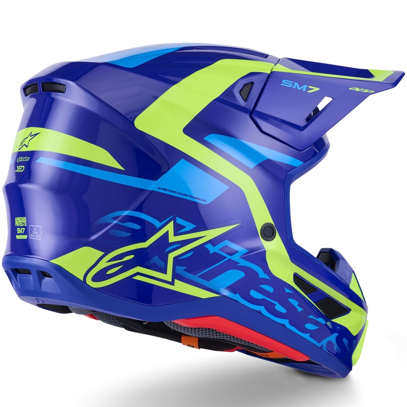 Alpinestars SM7 Deed motokrossikiiver sini-fluo kollane