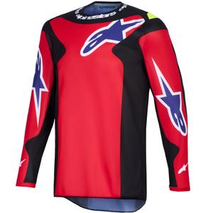 Alpinestars Fluid Grid motokrossitrikoo punane-must-lilla-kollane