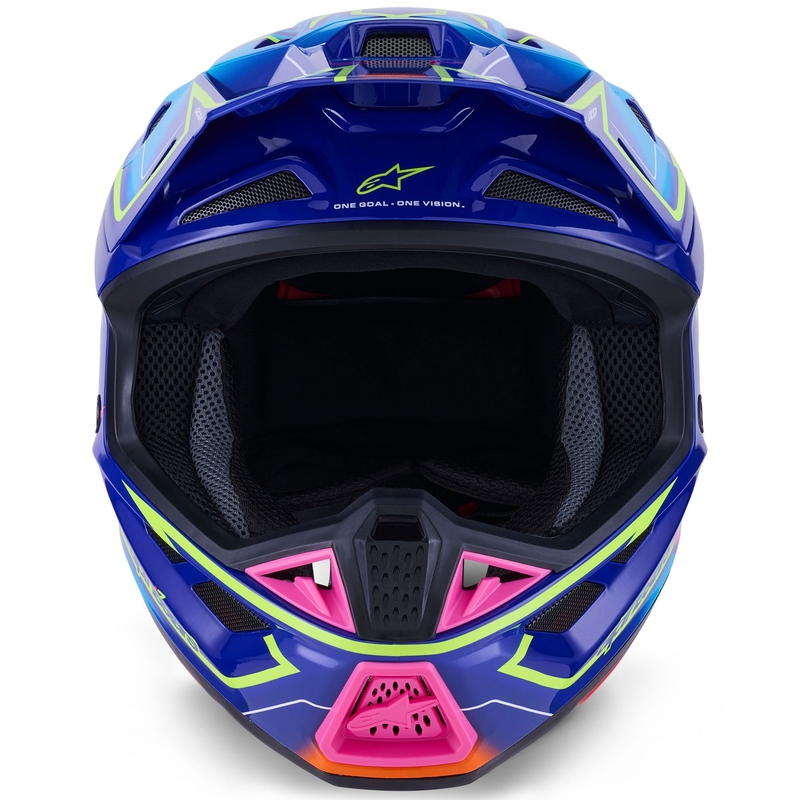 Alpinestars SM7 Cast Sinine-roosa-kollane motokrossi kiiver