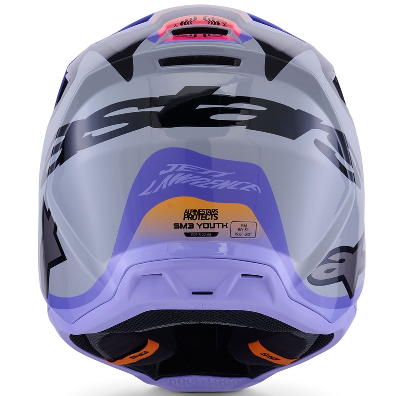 Alpinestars S-M3 motokrossikiiver JETT LAWRENCE hall-lilla-must