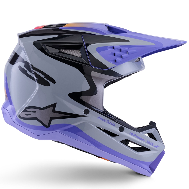 Alpinestars S-M3 motokrossikiiver JETT LAWRENCE hall-lilla-must