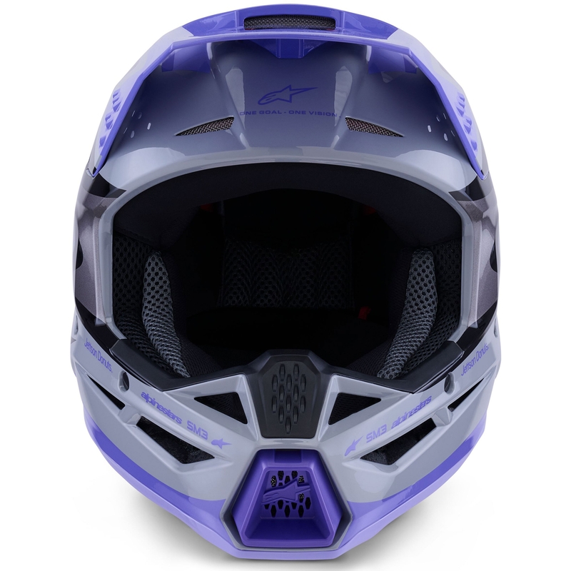 Alpinestars S-M3 motokrossikiiver JETT LAWRENCE hall-lilla-must