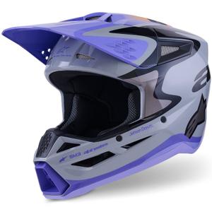 Alpinestars S-M3 motokrossikiiver JETT LAWRENCE hall-lilla-must