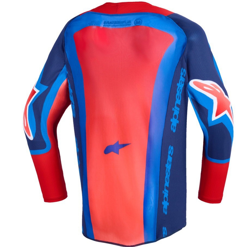 Alpinestars Supertech Vista Noorte tumesinine-korall-kobalt laste motokrossitrikoo