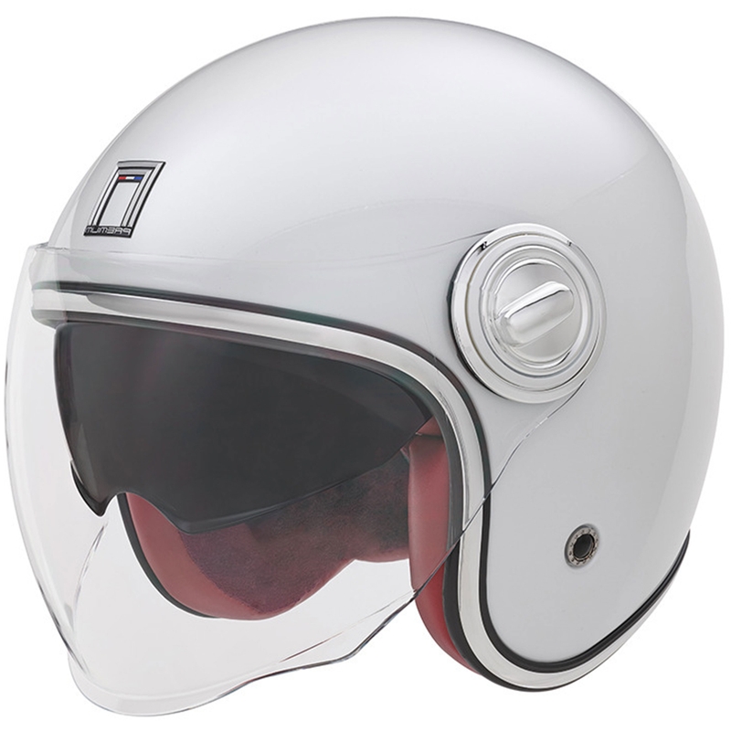 Avatud mootorratta kiiver NOX PREMIUM Heritage valge