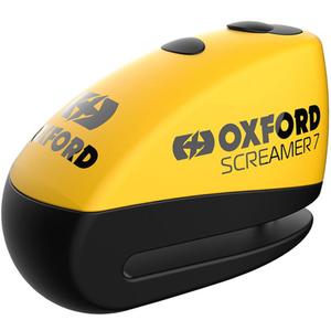 Oxford Screamer 7 ketaspidurilukk koos integreeritud alarmiga kollase-mustaga