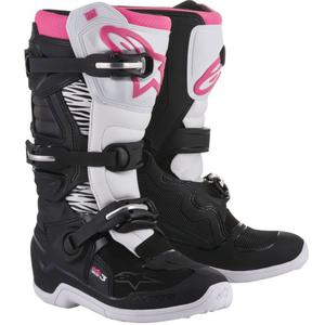 Alpinestars naiste Stella Tech 3 mustad, valged ja roosad mootorrattajalatsid