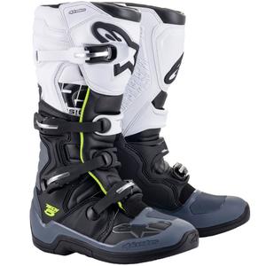 Alpinestars TECH 5 must-hall-valge-fluo kollane mootorratta saapad