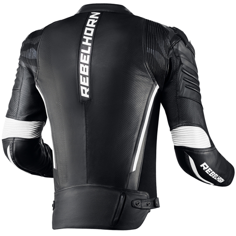 Kožená bunda na motorku Rebelhorn Vandal černo-bílá výprodej