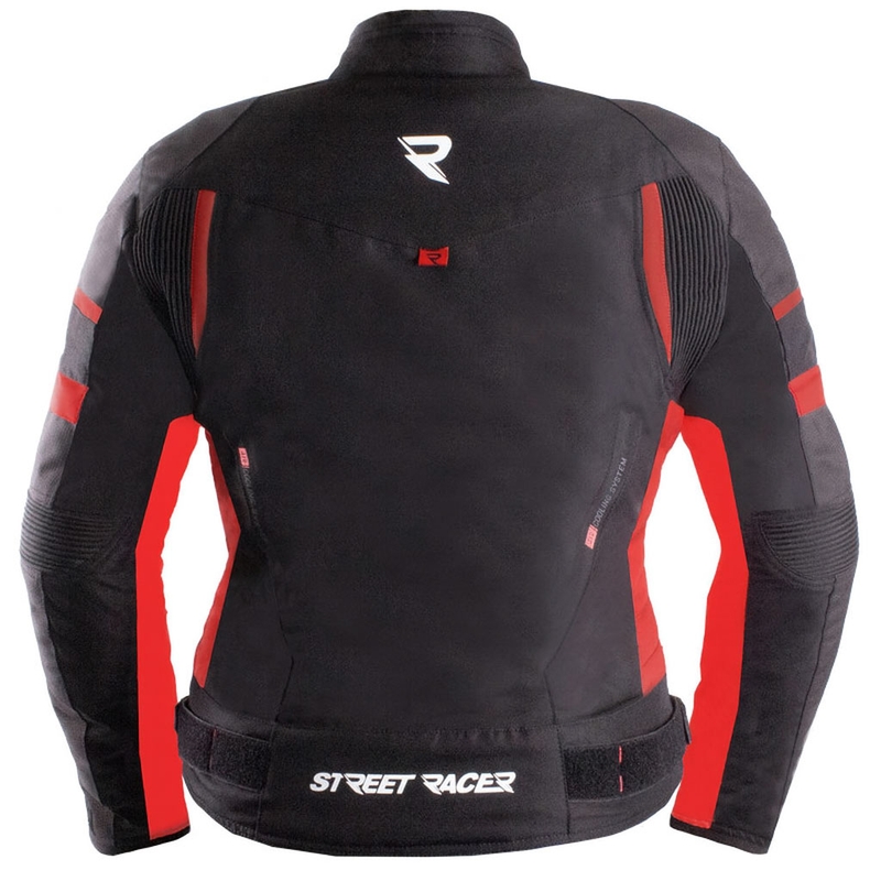 Naiste Street Racer Betty II Air must ja punane mootorratta jope