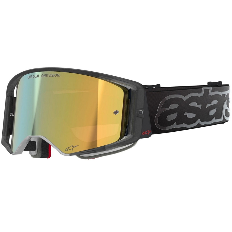 Alpinestars Supertech Vision Vista motokrossiprillid mustad kuldse peegliläätsega