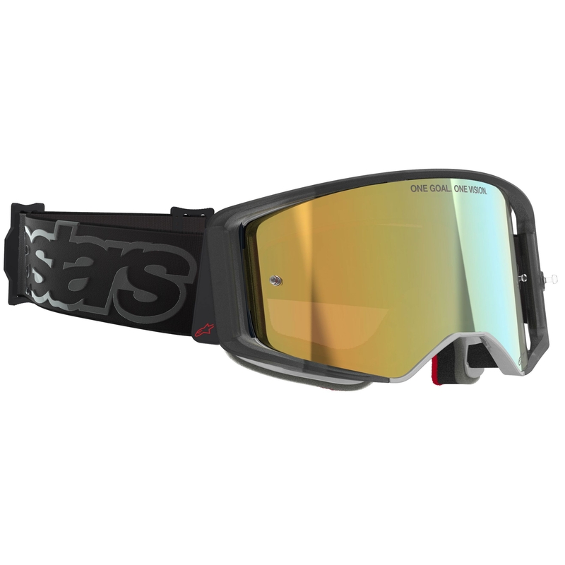 Alpinestars Supertech Vision Vista motokrossiprillid mustad kuldse peegliläätsega
