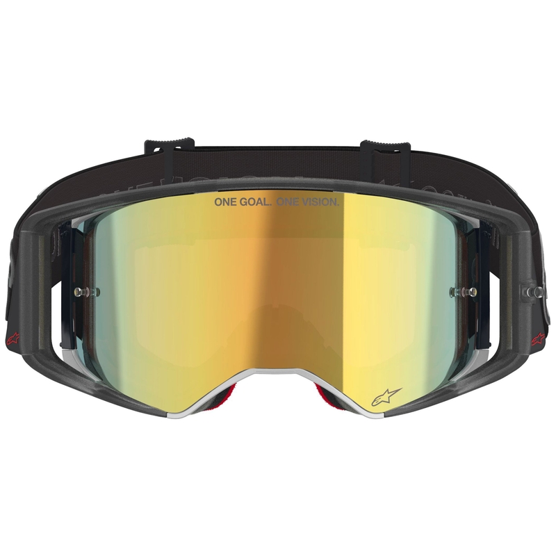 Alpinestars Supertech Vision Vista motokrossiprillid mustad kuldse peegliläätsega
