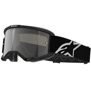 Alpinestars Vision 5 Corp motokrossiprillid mustad, läbipaistva klaasiga