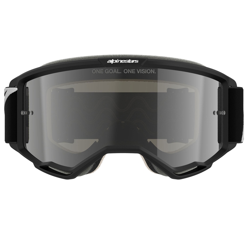 Alpinestars Vision 5 Corp motokrossiprillid mustad, läbipaistva klaasiga