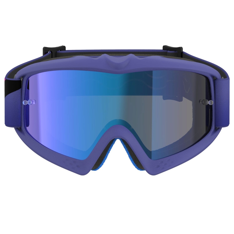 Alpinestars Vision Youth Corp laste motokrossiprillid lilla-roosa peegliga sinise läätsega